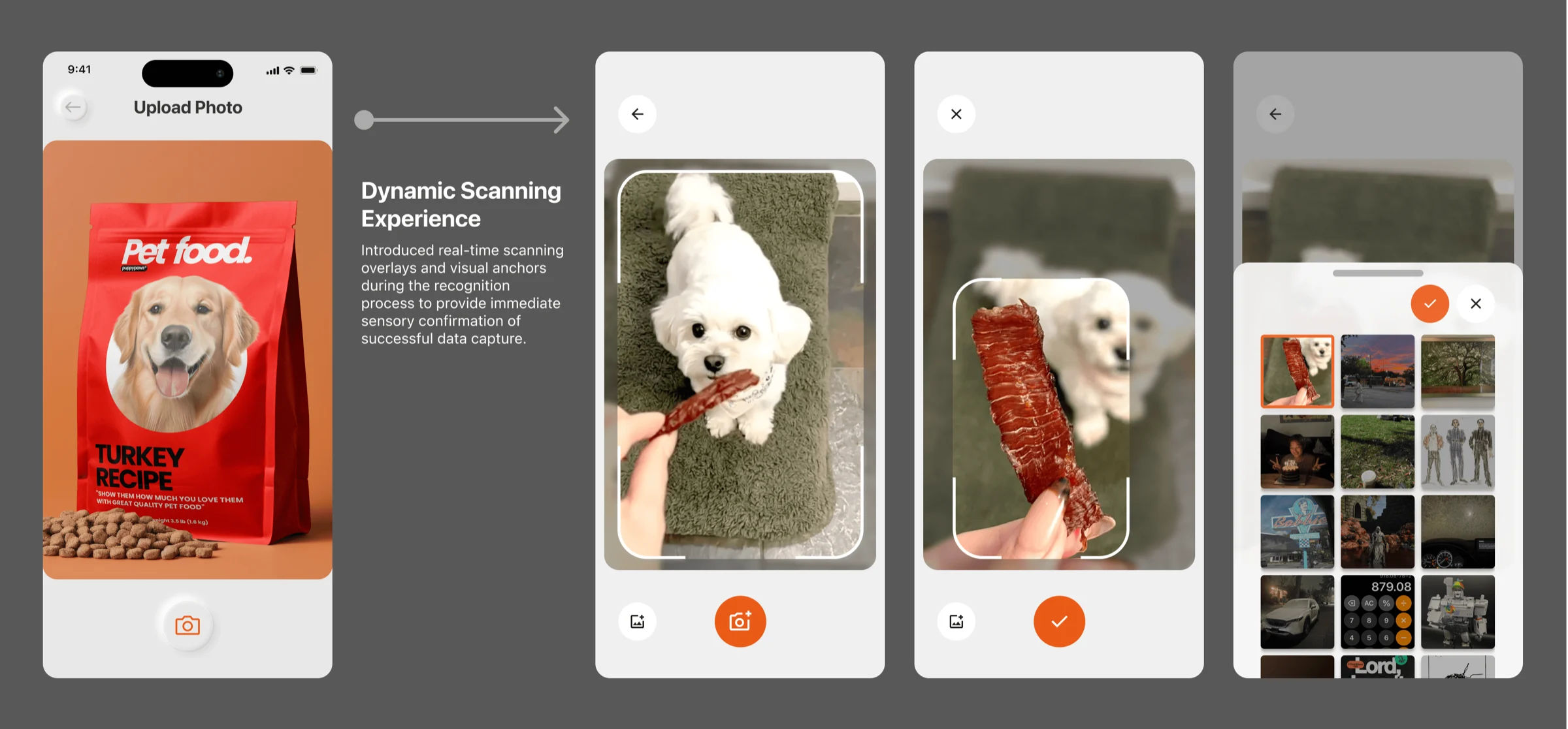 Annotated screens, FitFido app.